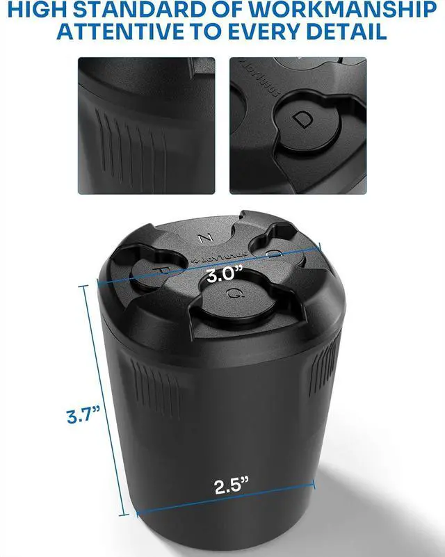 Alt view image 6 of 6 - Universal High Capacity Car Coin Holder for Cup, Change Holder Compatible with Most Trucks Accessories, Sort Penny, Quarter, Dime, Nickels (Black)