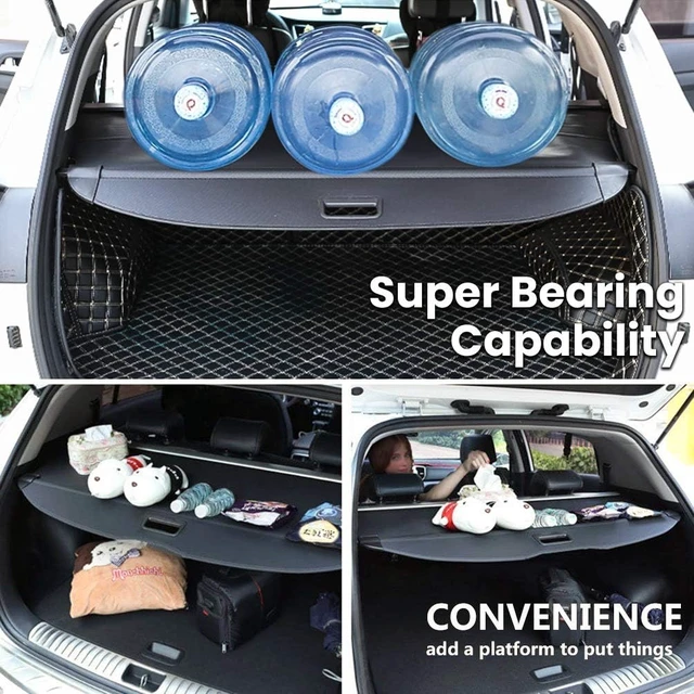 Alt view image 3 of 7 - Trunk Cargo Cover for Nissan Rogue S SV SL Platinum 2014-2020 Retractable Rear Trunk Cargo Luggage Security Shade Cover Shield Interior Accessories Waterproof Custom Fit All Weather (Black)