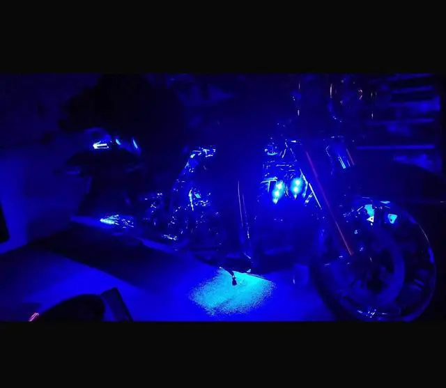 Alt view image 7 of 7 - 12Pcs Vehicle Motorcycle LED Light Kit Strips Multi-Color Accent Glow Lighting Neon Lights Lamp Flexible with Remote