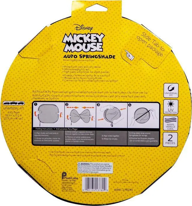 Alt view image 4 of 4 - Plasticolor 003780R01 Disney Mickey Expressions Magic Spring Sunshade, 2 Piece