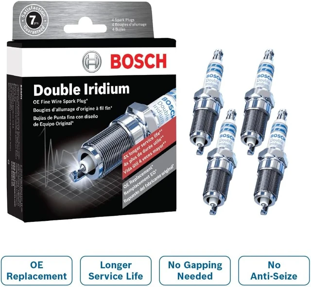 Alt view image 2 of 7 - 96337 OE Fine Wire Double Iridium Spark Plug - Pack of 4