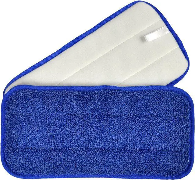 Alt view image 4 of 4 - All-Purpose Microfiber Twist Yarn Mop Pads for Dust, Dirt & Pet Hair, Hook & Loop Backing, Machine Washable & Reusable, Home & Commercial Cleaning, 10-Inch, 6-Pack, Blue