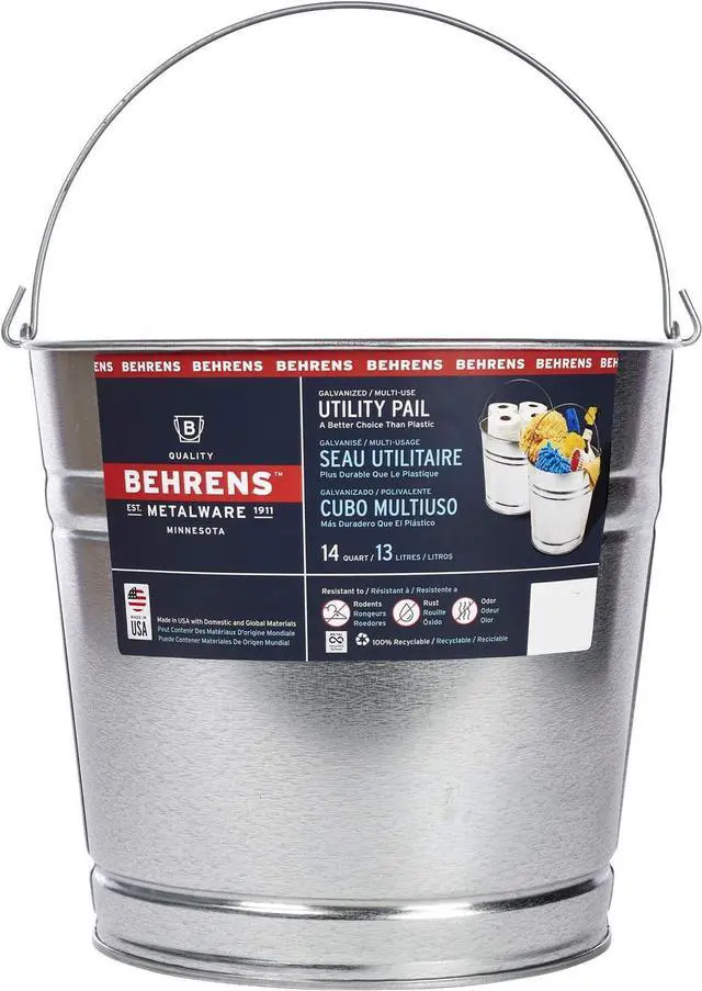 Main image of Behrens Galvanized Steel Utility Pail 14-Quart