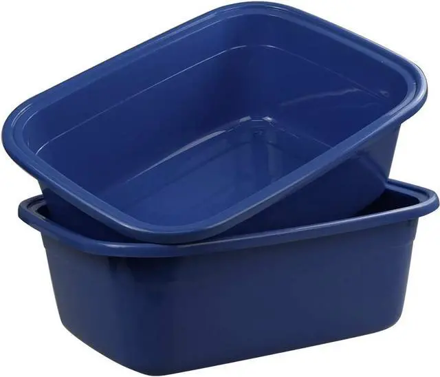 Main image of Saedy Plastic Washing Basin, 18 Quart Dishpan, Pack of 2