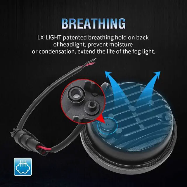 Alt view image 7 of 7 - 4.5 inch Black LED Auxiliary Spot Fog Passing Lights Lamp for Motorcycles Projector Driving Lamp