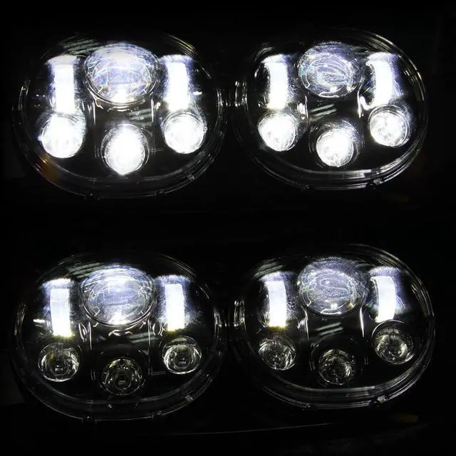 Alt view image 7 of 7 - 5-3/4" Black Motorcycle Projector Dual Head light Compatible with H_arley Motorcycles Compatible with Road Glide 2004~2013
