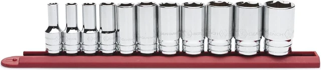 Main image of GEARWRENCH 11 Pc. 3/8" Drive 6 Pt. Mid-Length Socket Set, SAE - 80555S