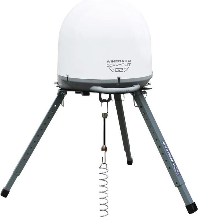 Alt view image 6 of 6 - 11773 TR-1518 Satellite Tripod Mount (Compatible with Carryout, Pathway and Playmaker RV Satellite Antennas) - Adjustable Height, Gray