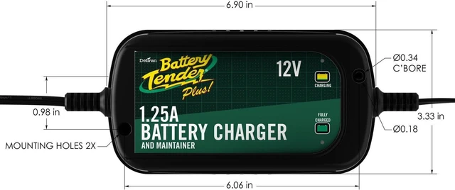 Alt view image 6 of 7 - Battery Tender Plus 12V - 1.25 AMP Battery Charger and Maintainer - 022-0185G-DL-WH