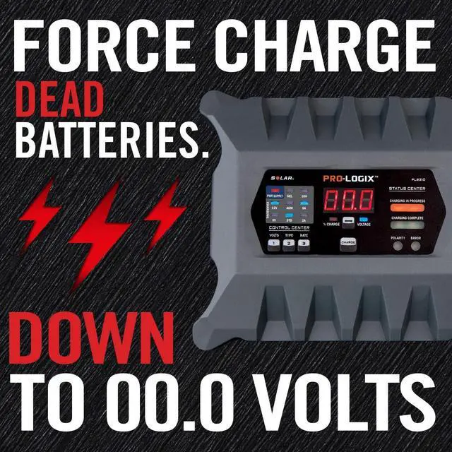 Alt view image 3 of 6 - PL2310 10-Amp Fully-Automatic Smart Charger, 6V and 12V Battery Charger, Battery Maintainer, and Stable Power Supply with Temperature Compensation