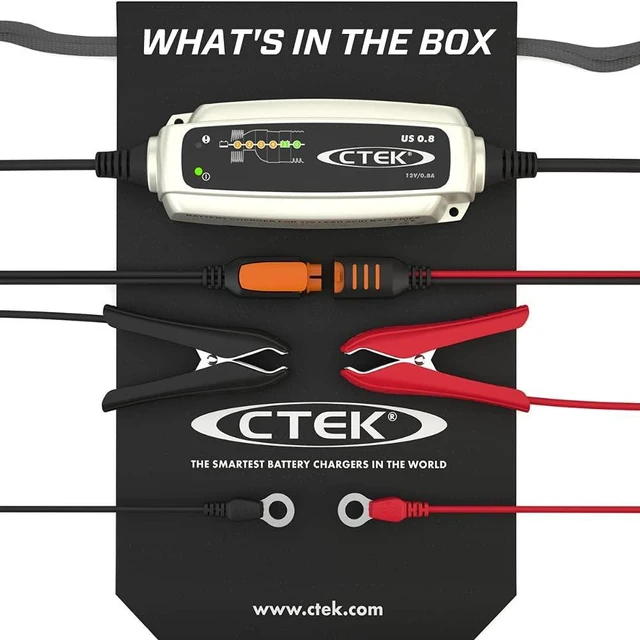 Alt view image 2 of 7 - (56-865) US 0.8 12 Volt Fully Automatic 6 Step Battery Charger,Black