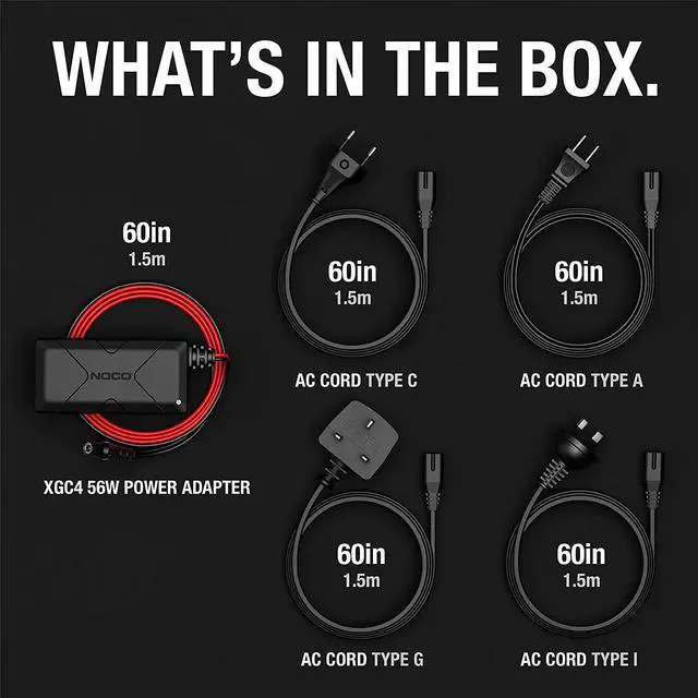 Alt view image 7 of 7 - NOCO XGC4 56-Watt XGC Power Adapter For GB70/GB150/GB250+/GB251+/GB500+ NOCO Boost UltraSafe Lithium Jump Starters