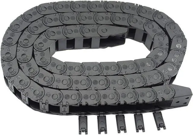 Alt view image 3 of 6 - R18 Internal Size 10X15mm 1Meter Length Black Plastic Flexible Drag Chain Cable Wire Carrier Open Type for 3D Printer and CNC Machines (10mmX15mm-Outside Open)