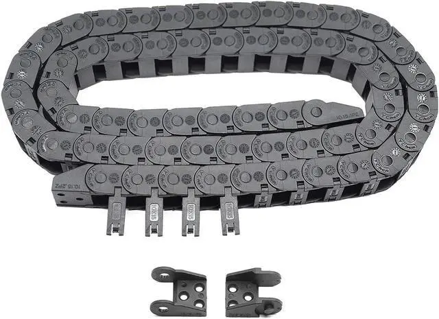Main image of R18 Internal Size 10X15mm 1Meter Length Black Plastic Flexible Drag Chain Cable Wire Carrier Open Type for 3D Printer and CNC Machines (10mmX15mm-Outside Open)