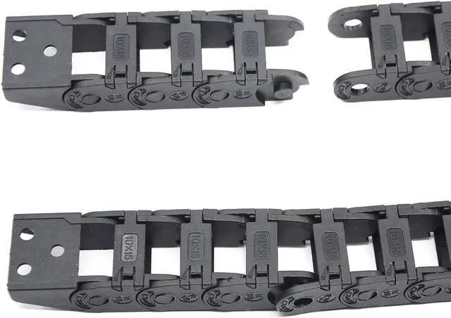 Alt view image 5 of 6 - R18 Internal Size 10X15mm 1Meter Length Black Plastic Flexible Drag Chain Cable Wire Carrier Open Type for 3D Printer and CNC Machines (10mmX15mm-Outside Open)