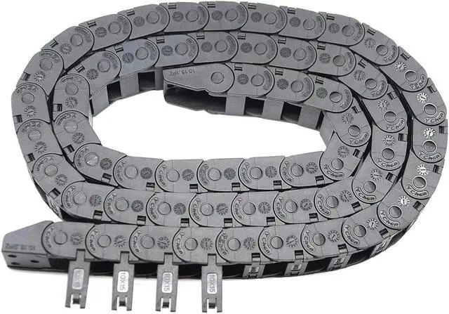 Alt view image 4 of 6 - R18 Internal Size 10X15mm 1Meter Length Black Plastic Flexible Drag Chain Cable Wire Carrier Open Type for 3D Printer and CNC Machines (10mmX15mm-Outside Open)