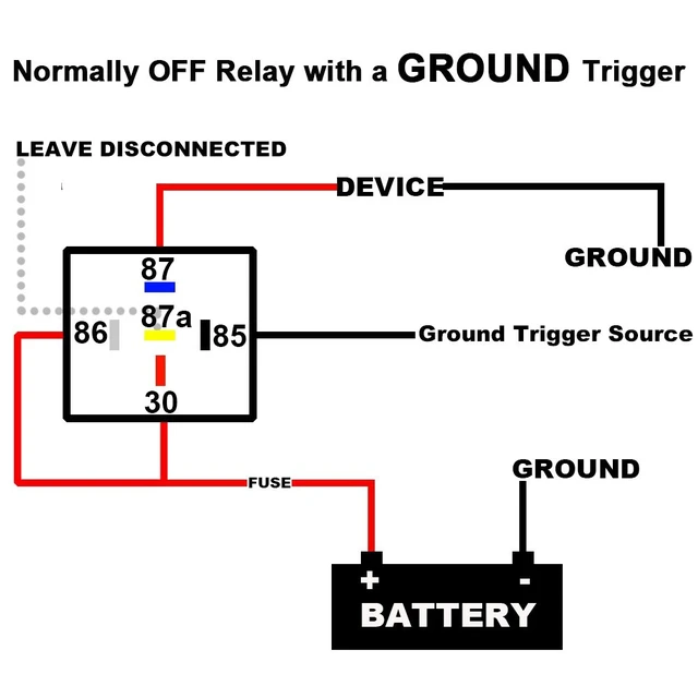 Alt view image 5 of 7 - 12V DC 5-Pin 40/30AMP Automotive Relay Kit, SPDT Trim & Tilt Power Relay