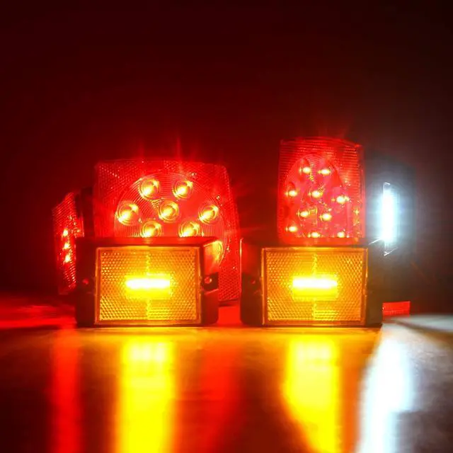 Alt view image 2 of 7 - LED Submersible Boat Trailer Tail Light and Wiring Kit | Combined Stop, Taillights/Running, Turn Function, DOT Compliance, IP67 Waterproof