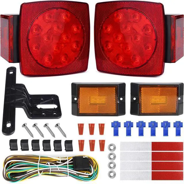 Main image of LED Submersible Boat Trailer Tail Light and Wiring Kit | Combined Stop, Taillights/Running, Turn Function, DOT Compliance, IP67 Waterproof