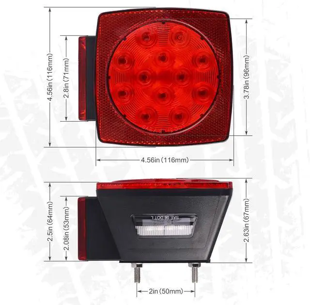 Alt view image 6 of 7 - LED Submersible Boat Trailer Tail Light and Wiring Kit | Combined Stop, Taillights/Running, Turn Function, DOT Compliance, IP67 Waterproof