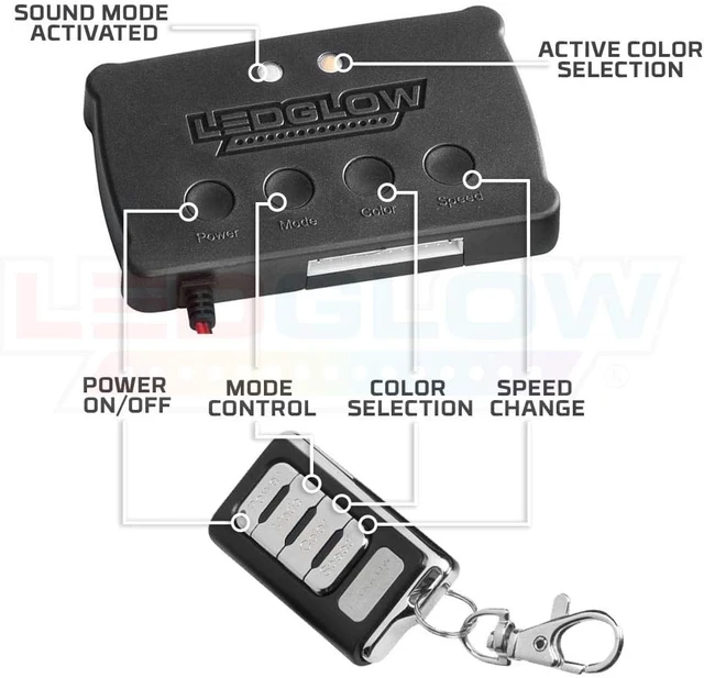 Alt view image 7 of 7 - 12pc Million Color LED Golf Cart Underglow Kit for 12V 4-Seater