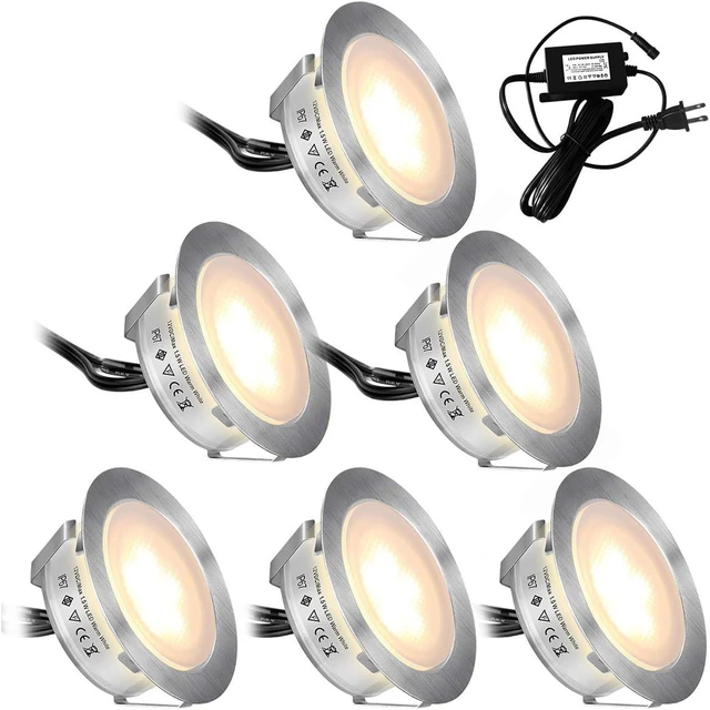 Main image of SMY Lighting Recessed LED Deck Lights Kits 6 Pack, (Upgrade Version) Deck Lighting Waterproof IP67,Low Voltage LED Lights for Garden, Steps,Stair, Living Room, Bathroom, Patio, Pool Deck,Kitchen