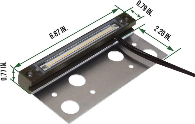 Alt view image 5 of 7 - GKOLED 1-Pack 6.8 LED Hardscape Light, Low Voltage Outdoor, Dark Bronze
