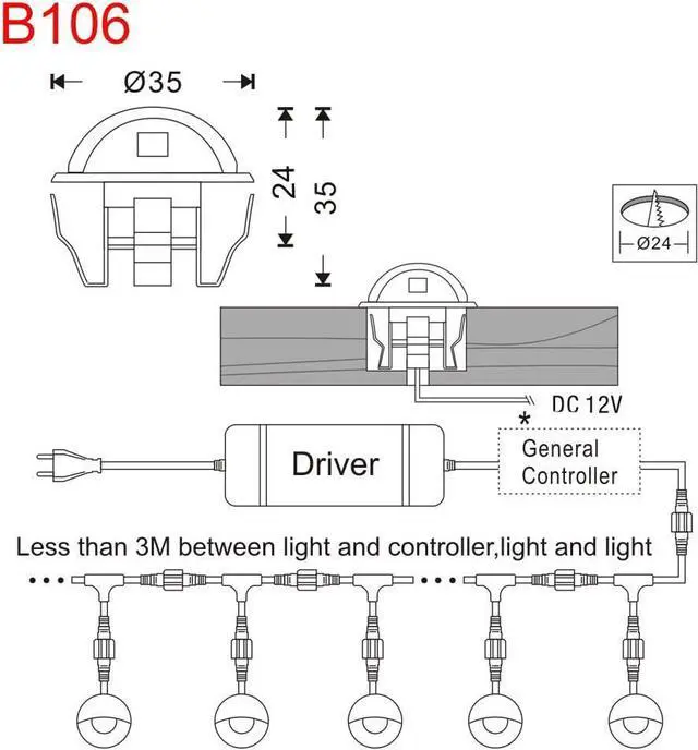 Alt view image 5 of 7 - k of 10 Low Voltage LED Deck Light Kit 1.38 Waterproof Outdoor Step Stairs Garden Yard Patio Landscape Decor Lighting Cold White Lamp