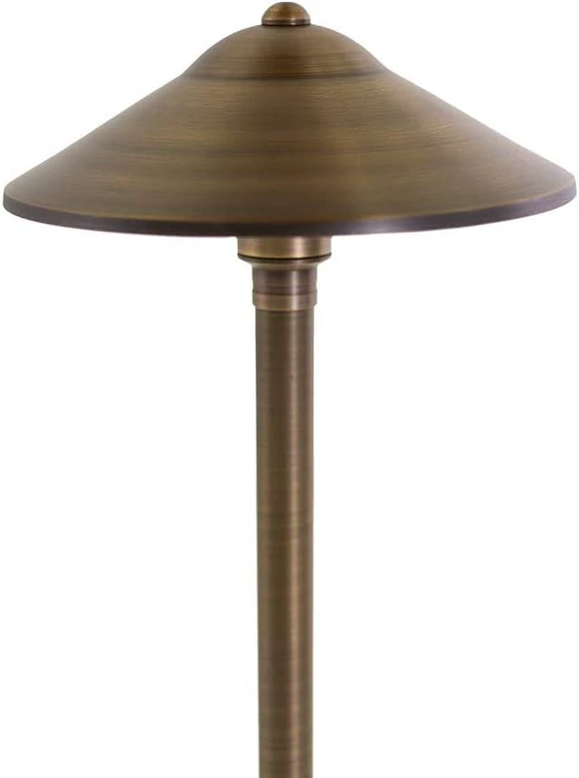 Main image of VOLT Max Spread 12V Solid Brass Path Light (25" Tall, 9" Shade), Bronze