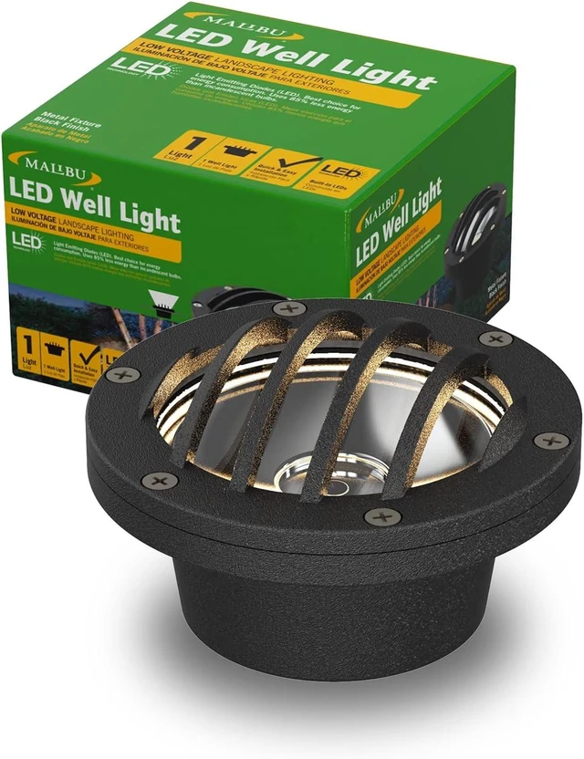 Main image of Malibu 4W LED Low Voltage Well Lights, 12V 200 Lumen In-Ground Deck Light, 2800K Warm White with Connector & Stake for Step, Tree, Patio, Yard & Garden, 1 Pack 8401-3500-01