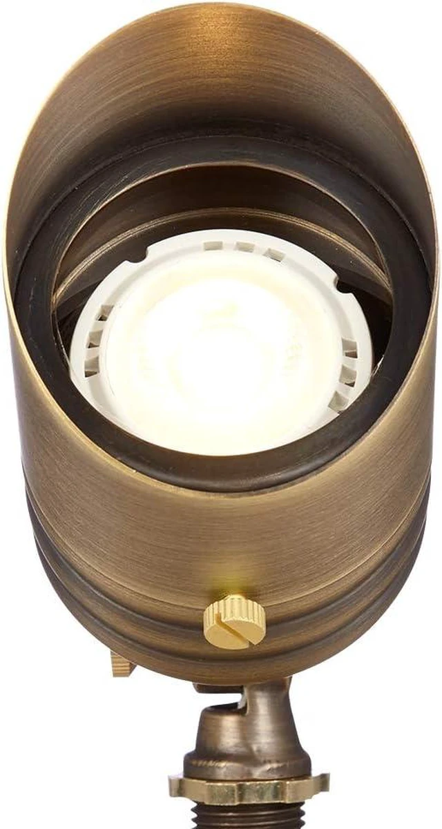 Alt view image 2 of 7 - 12V Fat Boy Outdoor Spotlight (Bronze) with 5W 2700K MR16 LED Bulb