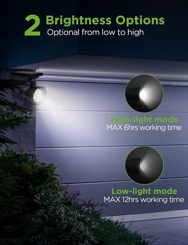 Alt view image 2 of 7 - InnoGear Solar Lights Outdoor Waterproof Spot Light for Garden Yard, 4 Pack