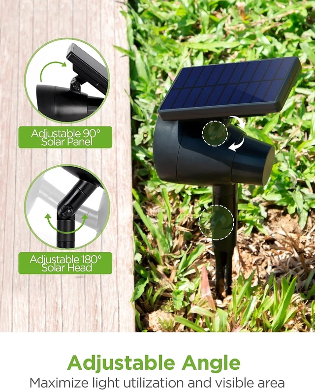 Alt view image 7 of 7 - InnoGear Solar Lights Outdoor Waterproof Spot Light for Garden Yard, 4 Pack