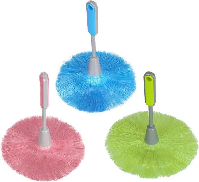 Alt view image 2 of 7 - WOVTE 3 Pack Fluffy Microfiber Delicate Kitchen Duster Laptop Keyboard Brush Computer Screen Cleaner Tool Mini Dusting Wand (Blue, Green, Pink)