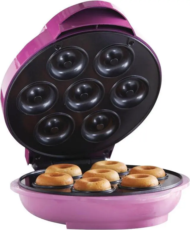 Alt view image 2 of 7 - Brentwood TS-250 Mini Donut Maker Machine, Non-Stick, Pink