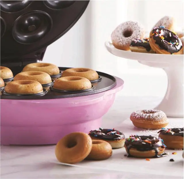 Alt view image 4 of 7 - Brentwood TS-250 Mini Donut Maker Machine, Non-Stick, Pink