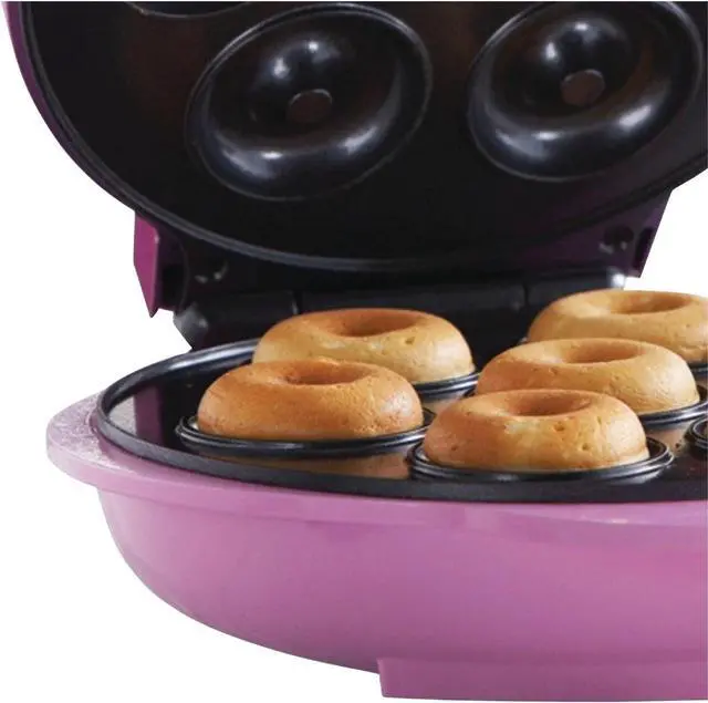 Alt view image 6 of 7 - Brentwood TS-250 Mini Donut Maker Machine, Non-Stick, Pink