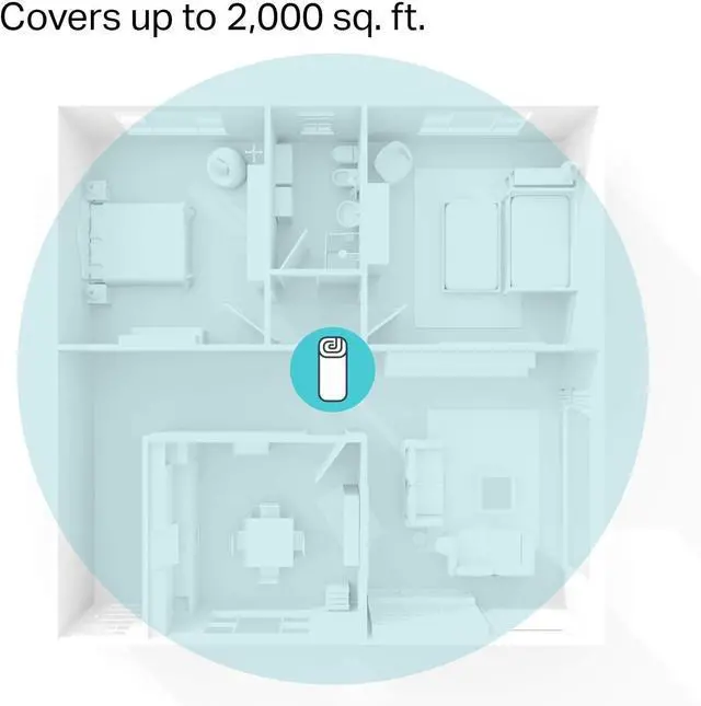 Alt view image 3 of 7 - TP-Link Deco Whole Home Mesh WiFi Router  Dual Band Gigabit Wireless Router, Supports Beamforming, MU-MIMO, IPv6 and Parental Controls, Up to 2,000 sq. ft. Coverage(Deco M4 1-Pack)