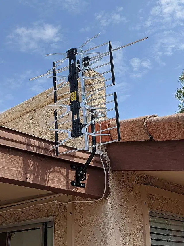 Alt view image 4 of 7 - PBD Outdoor Digital HD TV Antenna with High Gain Amplifier 150 Mile Long Range for UHF/VHF, Mounting Pole, 40FT RG6 Coaxial Cable, Easy Installation, Welcome to consult