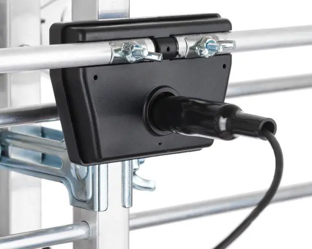 Alt view image 6 of 7 - PBD Outdoor Digital HD TV Antenna with High Gain Amplifier 150 Mile Long Range for UHF/VHF, Mounting Pole, 40FT RG6 Coaxial Cable, Easy Installation, Welcome to consult