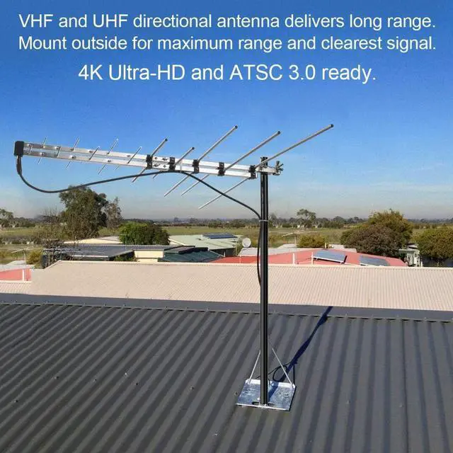 Alt view image 6 of 7 - PBD Outdoor Antenna Yagi Satellite HD Antenna - Attic or Roof Mount TV Antenna, RV Antenna for Camping, Long Range Digital OTA Antenna for Clear Reception, 4K 1080P, All Metal, Welcome to consult