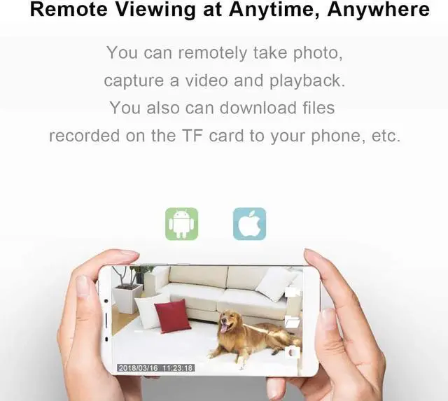 Alt view image 4 of 7 - TOQI Spy Camera Wireless Hidden WiFi Camera with Remote Viewing, 2023 Newest Version 1080P HD Nanny Cam/Security Camera Indoor Video Recorder Motion Activated, Support iOS/Android, White, No Audio