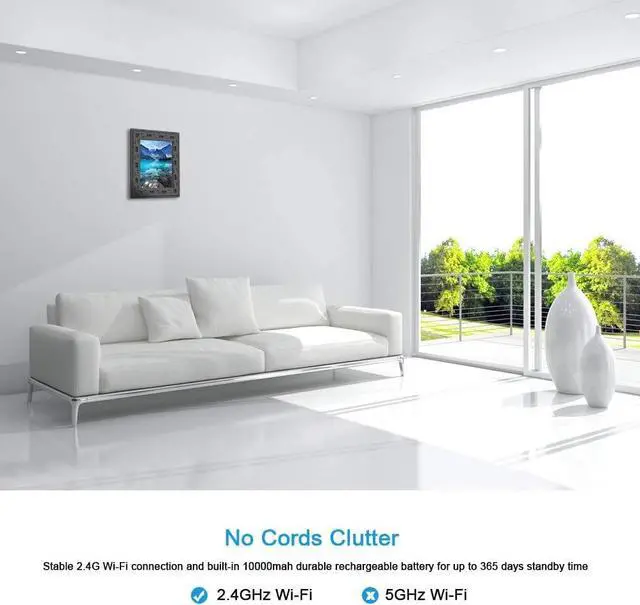 Alt view image 5 of 7 - Spy Camera Hidden WiFi Photo Frame 1080P Hidden Security Camera Night Vision and Motion Detect Wireless IP Nanny Camera with One Year Battery Standby Time and Instant Alerts to Smartphone (Video Only)