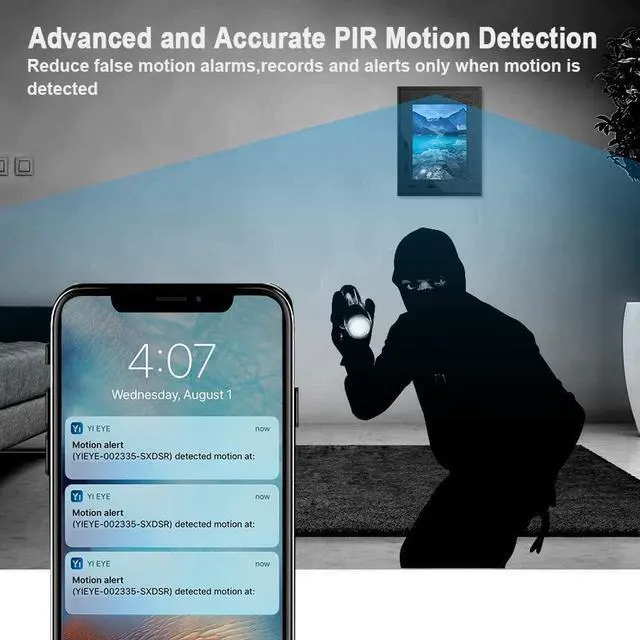 Alt view image 2 of 7 - Spy Camera Hidden WiFi Photo Frame 1080P Hidden Security Camera Night Vision and Motion Detect Wireless IP Nanny Camera with One Year Battery Standby Time and Instant Alerts to Smartphone (Video Only)