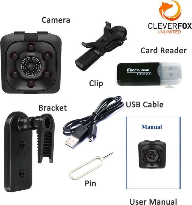 Alt view image 4 of 7 - Mini Spy Camera with Audio and Video - 1080P Hidden Camera - Portable Small HD Nanny Cam - Mini Spy Cams with Night Vision and Motion Detection Indoor Outdoor Tiny Security Cameras for Home Office