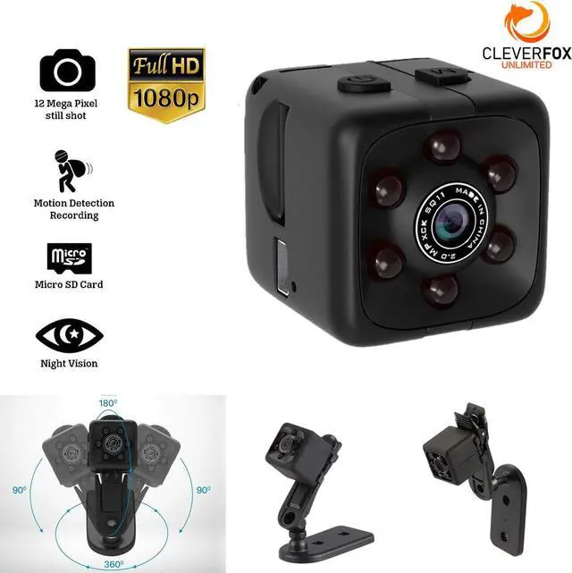 Alt view image 3 of 7 - Mini Spy Camera with Audio and Video - 1080P Hidden Camera - Portable Small HD Nanny Cam - Mini Spy Cams with Night Vision and Motion Detection Indoor Outdoor Tiny Security Cameras for Home Office