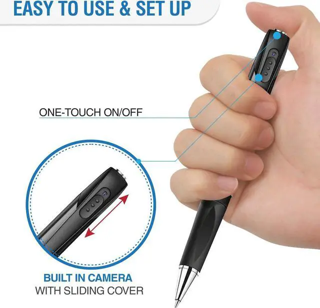 Alt view image 2 of 6 - Mini Spy Camera 1080P HD Recording (with 32 GB Memory Card) - Spy Pen Camera, Hidden Camera Pen - Mini Camera Hidden Cam, Spy Cam with Small Camera - Mini Hidden Camera, Micro Camera for Spy Gear