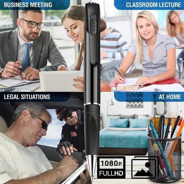 Alt view image 4 of 6 - Mini Spy Camera 1080P HD Recording (with 32 GB Memory Card) - Spy Pen Camera, Hidden Camera Pen - Mini Camera Hidden Cam, Spy Cam with Small Camera - Mini Hidden Camera, Micro Camera for Spy Gear