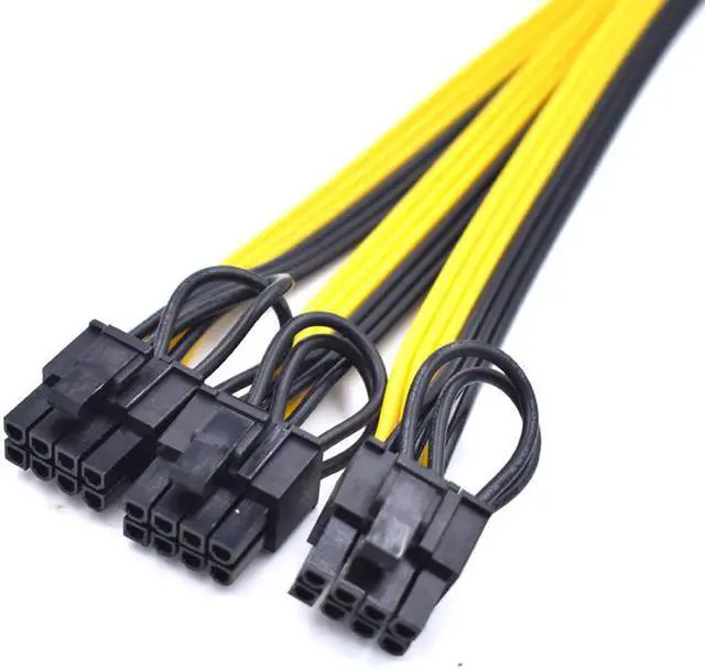 Alt view image 2 of 3 - 8Pin PCI-E Female to 3* 8Pin (6+2) Pin PCI-E Male Splitter Power Extension Cable for Graphics Card