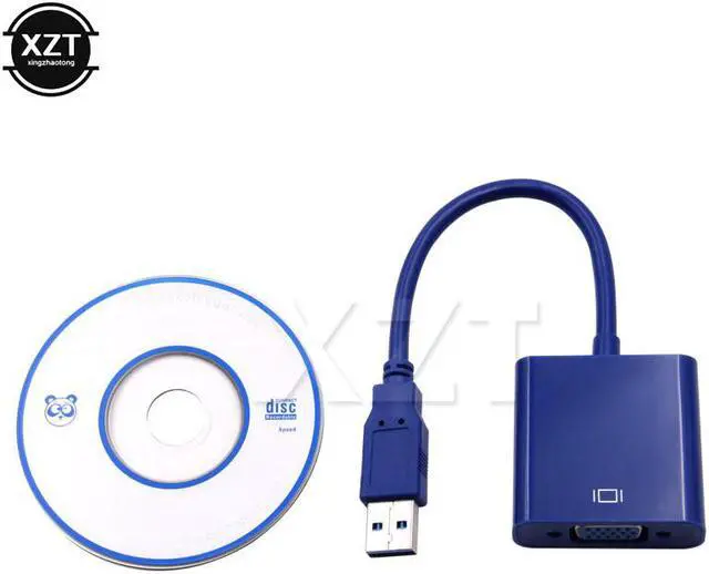 Alt view image 2 of 6 - 1080P USB 3.0 to VGA 1920x1080p Multi-Display Video Graphic Card External Cable Adapter for Win 10 Desktop Laptop PC Monitor